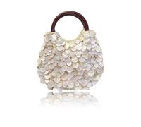 Oxtxuzdm Women Handmade Shell Beaded Handbags Beach Toted Bag Ladies Evening Fashion Hoboes Top Handle Handbags Gifts Top Handle Bag