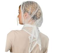 Oxtxuzdm Women Lace Headpiece Embroidered Catholicism Headscarf Mantilla Scarf For Weddings And Daily Wear Triangle Lace Headpiece