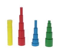 Oxtxuzdm Wooden Cylinders Educational Toys Kids Children Early Teaching Gift Color Cylinder Blocks Knobless Cylinder Blocks Sensorial Materials Knobless Toy Educational Toys