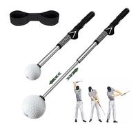 OXU ION Retractable Golf Swing Trainer, Golf Grip Training Aid for Strength & Tempo Practice - Click Feedback Stick for Chipping & Hitting, Portable Warm-Up Trainer for Beginners Indoor/Outdoor