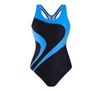 OXUBOAO Girls Swimming Costume Kids One Piece Swimsuits Race Back Rash Guard Swim Training Bathing Suit (Blue,11-12T)