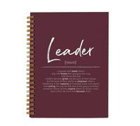 OXW Burgundy Notebooks for Work, Leadership Gifts Notebook Journal for Writing Meeting Office Note Taking, Thank You Appreciation Gifts for Women Men Leader Mentor Boss Manager, 5.5"x8.3"