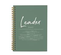 OXW Green Notebooks for Work, Leadership Gifts Office Work Notebook Journal for Writing Meeting Note Taking, Thank You Appreciation Gifts for Women Men Leader Boss Mentor Manager Principal, 5.5"x8.3"