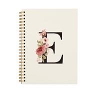 OXW Initial Letter E Notebook-Personalized Notebook, Monogram Gifts, Hardcover Spiral Notebook 5.5 x 8.3
