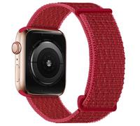 OXWALLEN Sport Loop Nylon Band Compatible with Apple Watch Series 11/10/9/8/7/6/5/4 SE 3/2/1 42mm 41mm 40mm 38mm, Adjustable Comfortable Braided Fabric Rugged Strap for iWatch Women Men, Red