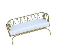 Oxxggkao 1 12 Iron Frame Sitting Chair Tiny Household Deck With Launderable Cloth Chair Model House Essential Iron Model House Sofa For Miniature Deck