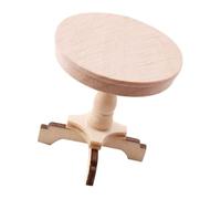 Oxxggkao 1:12 Scale Small Round Coffee Table Constructed From Natural Wood for Model Displays Miniature Round Side Table
