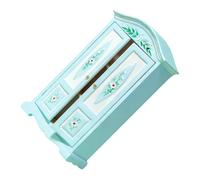 Oxxggkao 1: 12 Scaled Dolls House Wardrobe Hand Painted Miniature Closet with Inner Compartments for Tiny Doll House Accessories Wooden Doll Furniture