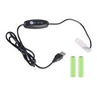 Oxxggkao 1.5V 3V 4.5V Adjustable USB Power Supply Cable for 2A LR6 Battery Replacement for Electronics Clock Fan 120cm Long USB Power Converter Wire