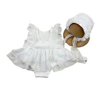 Oxxggkao 1 Set Newborns Dress With Layering Trim Accent For Photoshoots And Family Gatherings Baby Headdress Props Shower Gift