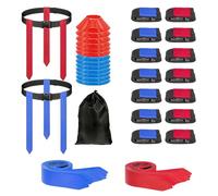 Oxxggkao 10 Adjustable Waist Flags with 30 Detachable Markers and 6 Training Cones for Team Sports Thin Football Practice