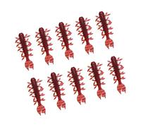 Oxxggkao 10pcs High Buoyancy Shrimp Soft Baits with Curved Tail Realistic Detailing for Freshwater Saltwater Shaking Shrimp Soft Lures