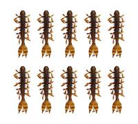 Oxxggkao 10pcs High Buoyancy Shrimp Soft Baits with Curved Tail Realistic Detailing for Freshwater Saltwater Shrimp Lures for Anglers
