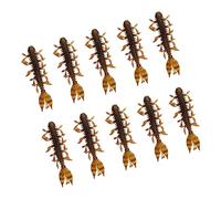 Oxxggkao 10pcs High Buoyancy Shrimp Soft Lures with Realistic Detailing and Curved Tail Artificial Baits for Freshwater Saltwater Shaking Soft Lures Realistic Fishing Baits