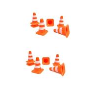 Oxxggkao 10PCS Realistic Road Signs Creative Educational Toy Scene Setting Small Landscape Traffics Cones Realistic Road Signs