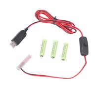 Oxxggkao 1m/2m Long 5V USB Input to 6V Output Cable 3A Battery Elimination for Electronic Gadgets Using 4x1.5V 3A Cells Battery Elimination Wire