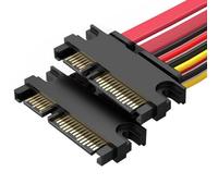 Oxxggkao 2 22Pin Compact Hot-Swappable Power & Data Cord, Anti-Interference Metal Conductors for Laptop/Desktop 0.1m Highly Speed Cable Shielded Data Power Wire