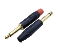 Oxxggkao 2/4 / 6Pcs 6.35mm Solder Type Stereo Adapter 6.35mm Connector for Loudspeaker Guitar Microphones Cable Replacement Clear Sound Sound Outlet