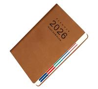 Oxxggkao 2026 Academic Planner Daily Journal 360 Pages Dated PU Leather Day Planner for Schedules Task Management 8.46x5.7Inch Student