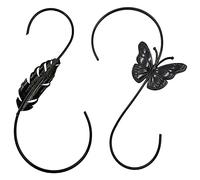 Oxxggkao 2pcs Black S Hooks Hanging Heavy Duty Hanger Hook For Tree Metal Kitchen Pot Rack Closet S Shape Hooks Large Heavy Duty Black For Hanging