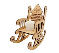 Oxxggkao 2PCS Christmas Wood Rocking Chair Simulation Models Ornaments Desktop Decor with Decorative Light Exhibition Hall Tree Memorial Ornament Loved Useful Chairs Colorfasts