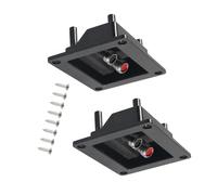 Oxxggkao 2PCS Waterproof Speakers Terminal Cup for Auto Truck Sound Systems Metal Case Connector Parts Square Speakers Metal Housing Easy Installation Upgrades Connector Box