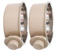 Oxxggkao 2X Large Capacity 650ml Mountable Pet Food Bowls Stainless Steel Hanging Design with Spill Guard for Active Dogs Cats Heavy Duty Dog Feeding Bowl