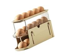 Oxxggkao 3 Section Oval Holder with Smooth Rolling for 15 17 Pieces Compact Refrigerator Storage Solution Fridge Oocyte Storage