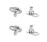 Oxxggkao 4 Pieces Locking Ear Backers for Heavy Earrings Droop Resistant Design Heart Lifters Comfortable Copper Backings Studs Earring Locking Mechanisms