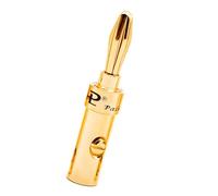 Oxxggkao 4mm Sound Loudspeaker Screw Banana Gold Plated Plug Connector Electrical Banana Plug Connector for Electronic Amplifiers Home Theater