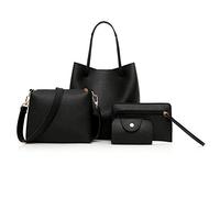 Oxxggkao 4Pcs/set Leather Women Handbag Shoulder Bag Tote Card Holder Purse Messenger Satchel Top Handle Bags Backpack Purse For Women Small Size