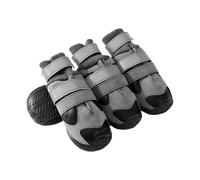 Oxxggkao 4pcs / Set Plush Dog Shoes Warm Insulation Nonslip Soles Adjustable Straps Snow Rain Adventure Breeds Boot for Outdoor Nonslip Dog Shoes