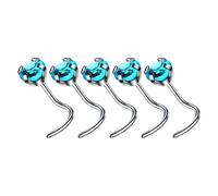 Oxxggkao 5 Pieces Versatile Sturdy Alloy Nose Jewelry Set Includes L Shape Studs And Hoops With CZ Designs Stylish Outfits Alloy Nose Ring