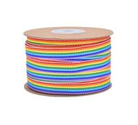 Oxxggkao 50 Yard Rainbow Color Ribbon Valentines Day Polyester for Gift Wrapping Craft Package Decorations Creative Project