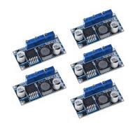 Oxxggkao 5Pcs Adjustable DC7-35V Power Supply Module with 90% Efficiency for Circuits and Stable LED Light Power Module