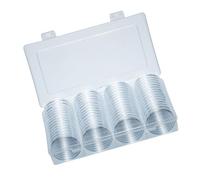 Oxxggkao 60pcs 40mm Coin Display Case Proof Transparents Clear Round Box Holder Silver Storage Cases Proof Box