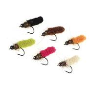 Oxxggkao 6Pcs Fishing Hooks Mixed Color Colorful Wet Fly Nymphs Hooks Set with Soft Texture and Great Penetration for Anglers Fly Fishing Lures
