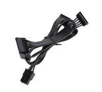 Oxxggkao 6PIN To 4 Power Supply Cable For G1G2G3 Power Modular 18AWG Black FlatLine 40cm+15cm++ Computer And Office Accessory