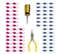 Oxxggkao 70Pcs Repair Rubber Nails with Plier Screwdriver for Car Motorcycle Flat Tire Fix on the Go Vacuum Set Auto Equipment