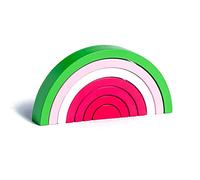 Oxxggkao 7Pieces Color Recognition Stacker Toy Baby Developmental Toy Arched Block Board Game Kids Education Stacking Stacking Blocks Learning Wooden Blocks for Kids Baby Wood Learning Sensory Infant