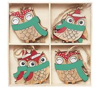 Oxxggkao 8 Pcs Christmas Decorations Tree Pendants Owl Car Angel Decor Wooden Blackboard Car Old Man Snowman Charms Decorations Tree Charms