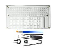 Oxxggkao 8PCS Switch Lube Station 36 Holes Acrylic Removal Platform Keycaps Puller For MX Mechanical Keyboard Tool Opener Optical Kit Metal