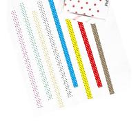 Oxxggkao 8Rolls Geometric Print Adhesive Tape 3mmX5m For Scrapbooking Planners Notebooks Albums Small Width Scrapbook Accessories