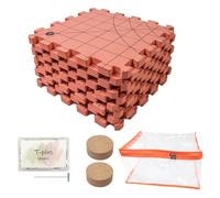 Oxxggkao 9Pcs Knitting Blocking Mat with 100Pcs 38mm T Pin 32x32cm Foam Crochet Blocking Board for Granny Squares Making Knitting Board