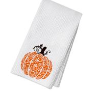 Oxxggkao Absorbent Checkered Pattern Dish Rag Halloweens Themed Dish Drying Fabric Sustainable Kitchen Accessory Halloweens Kitchen Towel Washable Fabric Hand Towel
