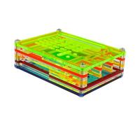Oxxggkao Acrylic Cover Housing with Optional Cooling Fan Heatsinks for RPi 5 Mainboard Enclosure Display Case Net Weight