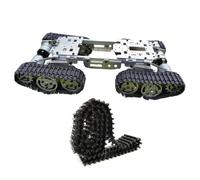 Oxxggkao Adjustable Remote Controlled Track Systems Robot Tanks Car Chassis for Climbing and Obstacle Navigation Shock Absorption Chassis