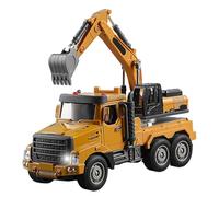 Oxxggkao Alloy Construction Vehicle Toy Simulated Sound Lights Learning STEM Building Game For Children Family Play Inertia Powered Construction Toy