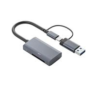 Oxxggkao Aluminum Alloy USB3.0 Card Reader Supporting Both and TFs Cards Fast Speed 5Gbps Transfer Plugs Play LED Indicators Double Slot Card Reader