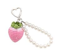 Oxxggkao Anti Lost Phone Cord Handcrafted Fruit Charm Decoration Hanging Pendant Bracelets Keyring for Teens Adults Beaded Chain Wristlet
